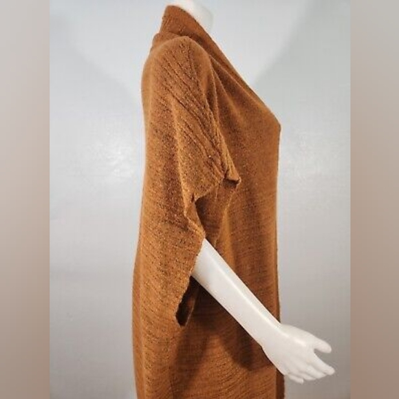 Universal Thread - Open Front Longline Blanket Cardigan - OS (Mustard Yellow) - Picture 12 of 16